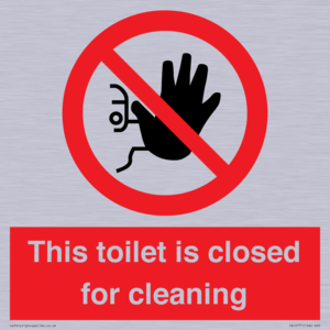 This toilet is closed for cleaning